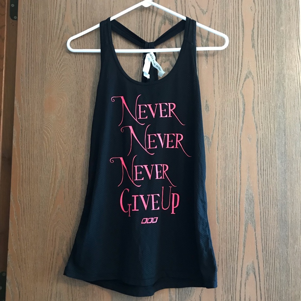 Lorna Jane Never Give Up Mesh Tank